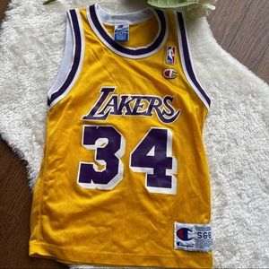 Vintage Shaquille ONeal LA Lakers Champion Jersey Size is Kids size 6-8